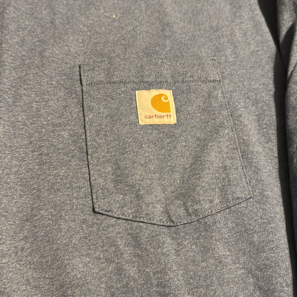 Carhartt long sleeve pocket T-shirt, navy blue size XXL. - Picture 2 of 3